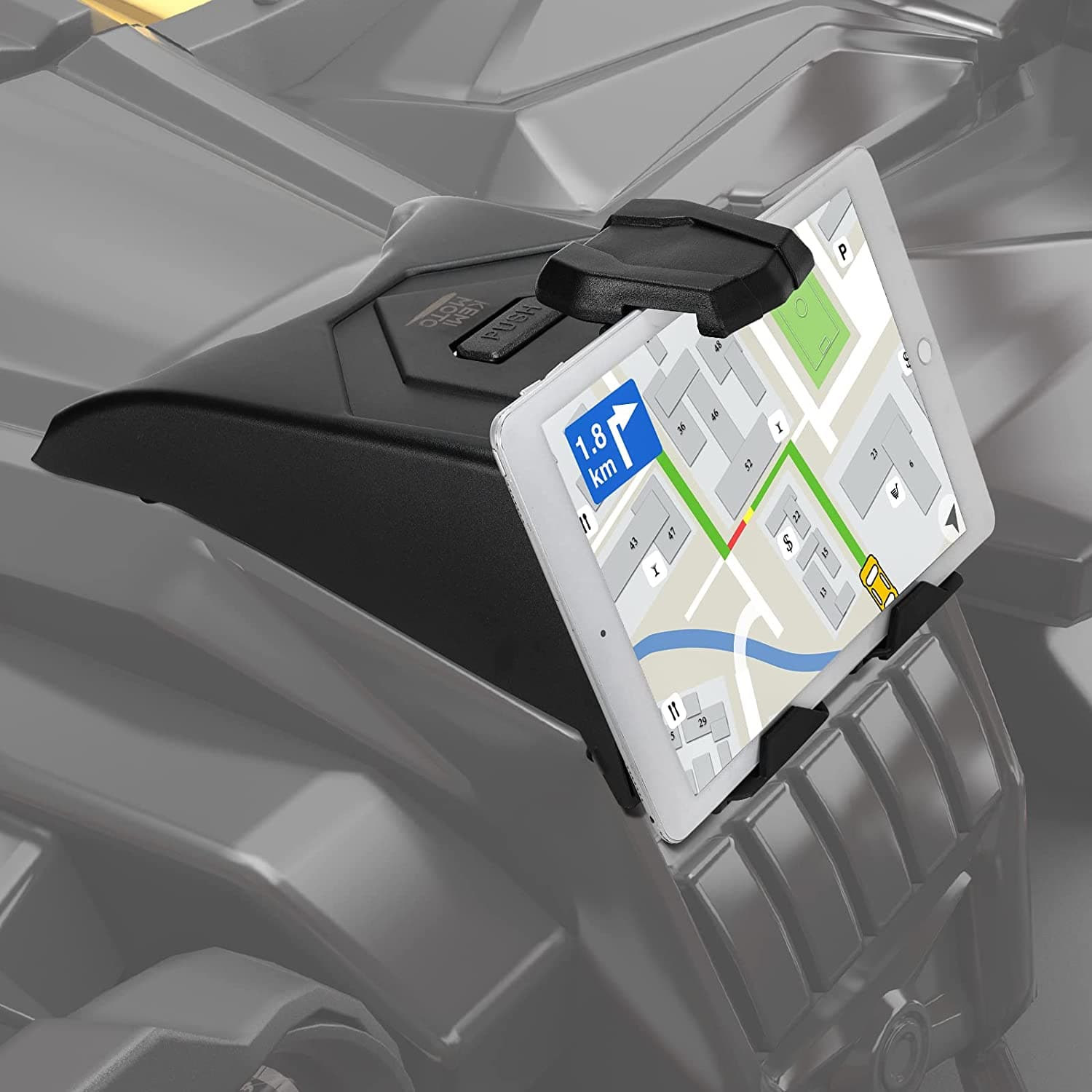 Photo of Tablet Holder With Storage Box for Can Am Maverick X3/Max by Kemimoto - Premium for UTVs / Side by Sides