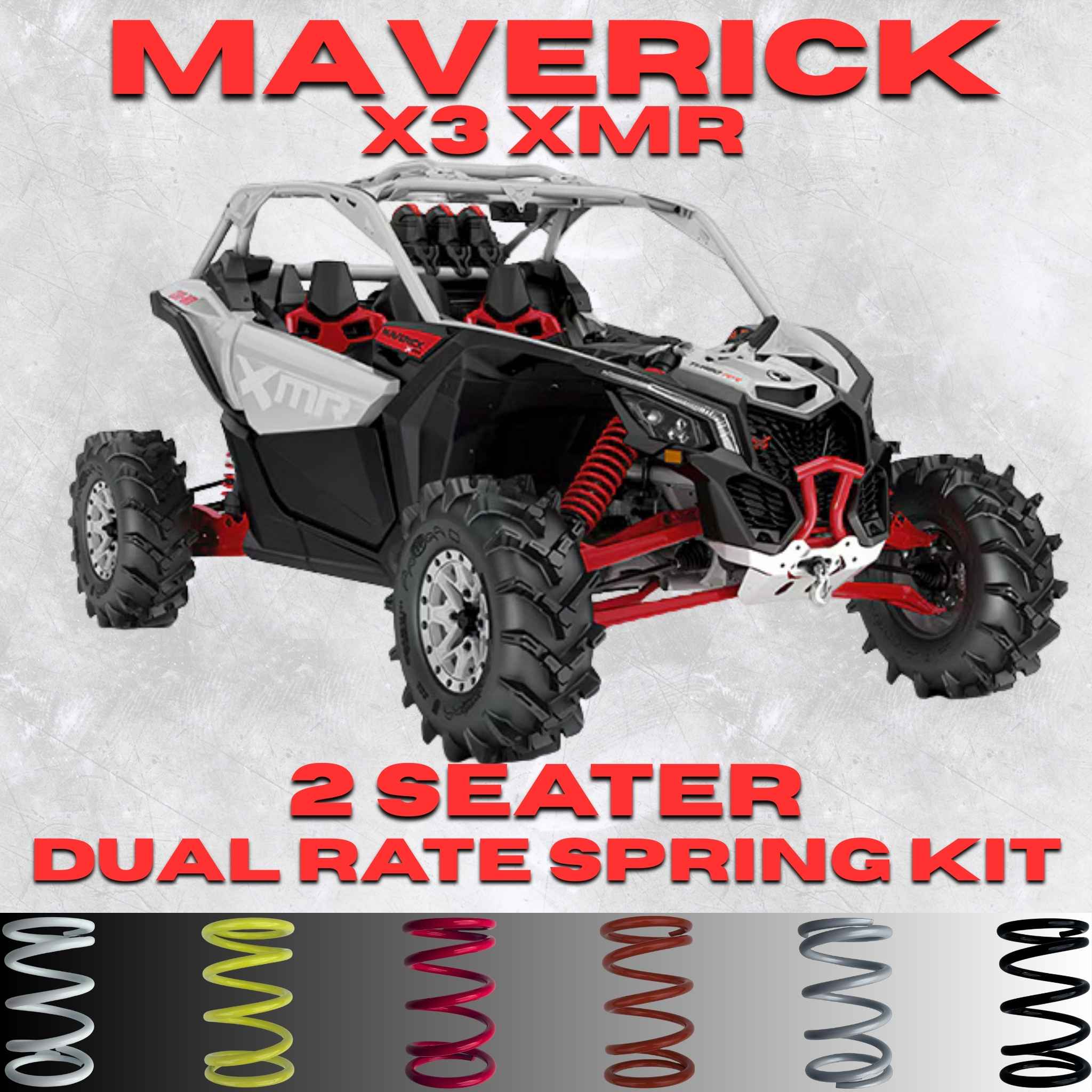 AllThingz UTV Can-Am Maverick X3 XMR Dual Rate Spring Kit - 2-3" Lift + 80% Better Ride (All Models)