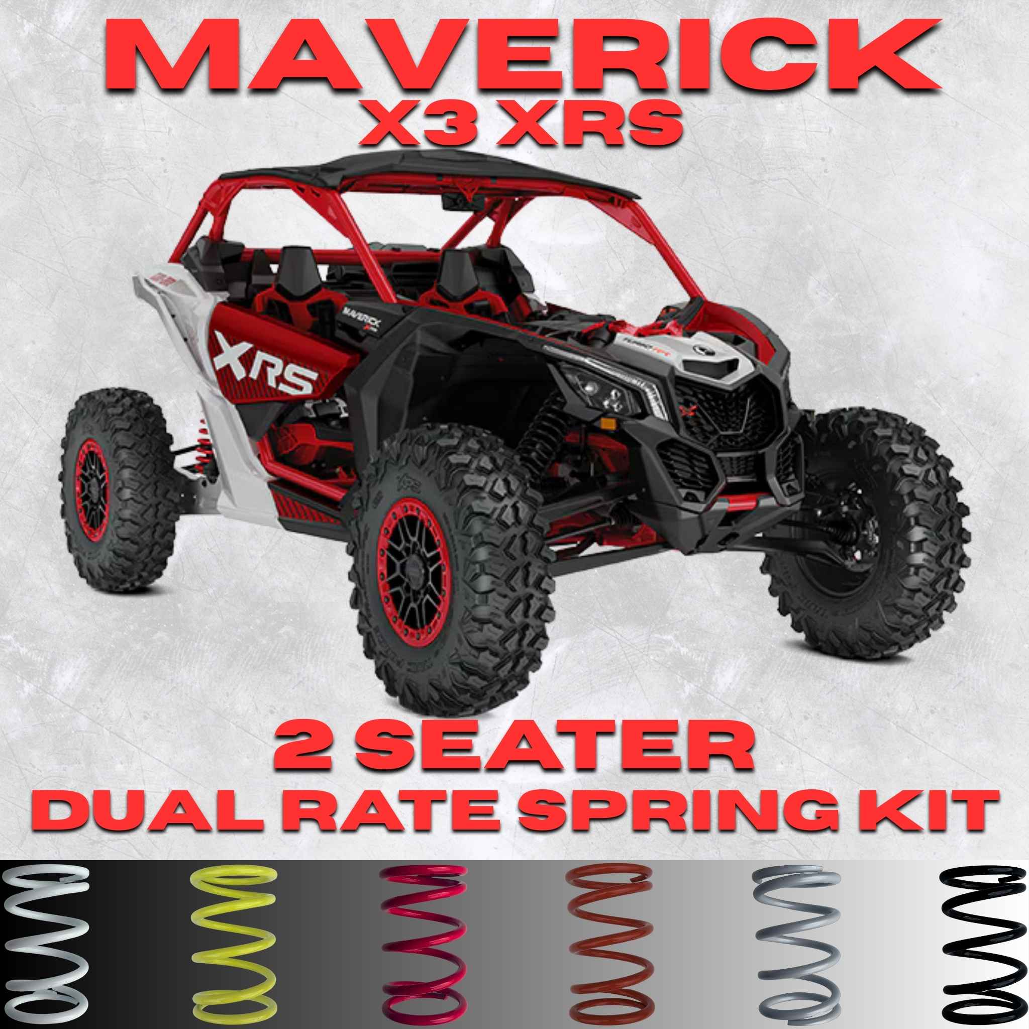 AllThingz UTV Can-Am Maverick X3 XRS Dual Rate Spring Kit - 2-3" Lift + 80% Better Ride (All Models)