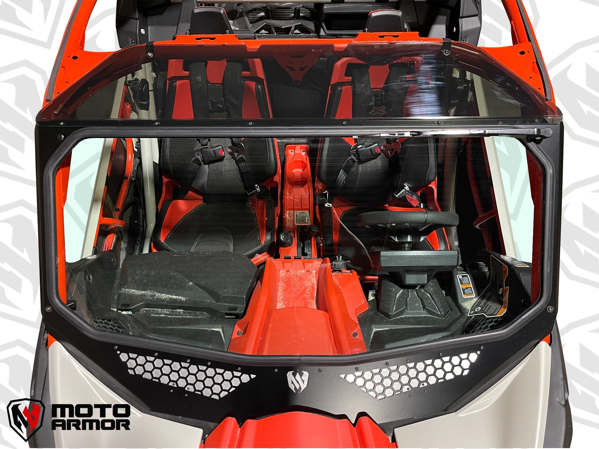 Photo of Maverick X3 Vented Full Glass Windshield by Moto Armor - Premium for UTVs / Side by Sides