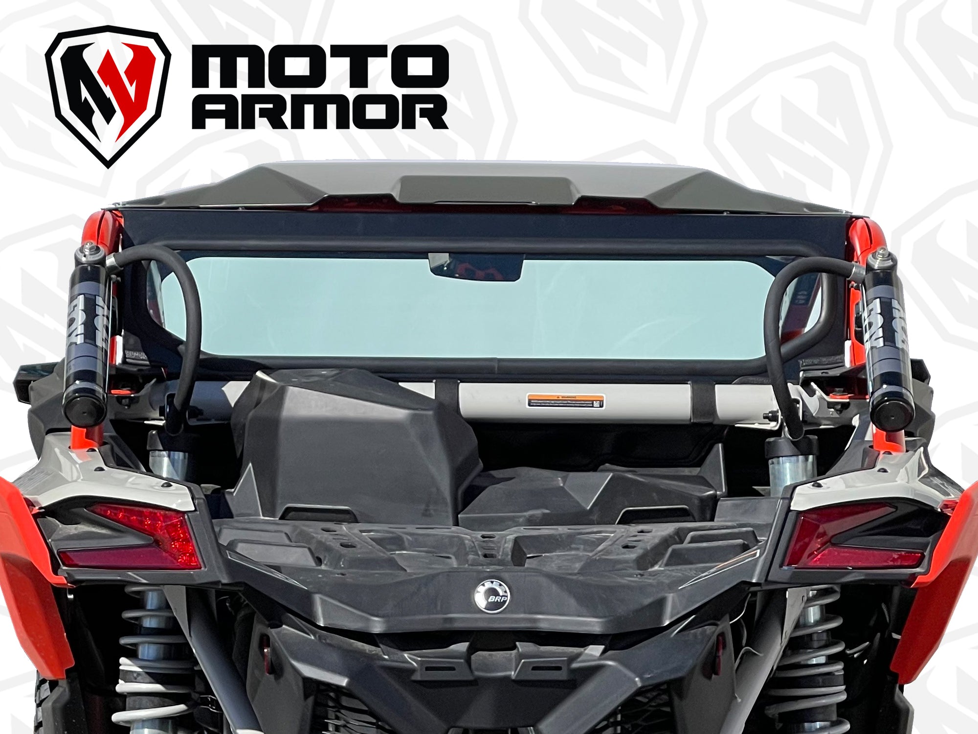 Photo of Maverick X3 Rear Glass Windshield by Moto Armor - Premium for UTVs / Side by Sides