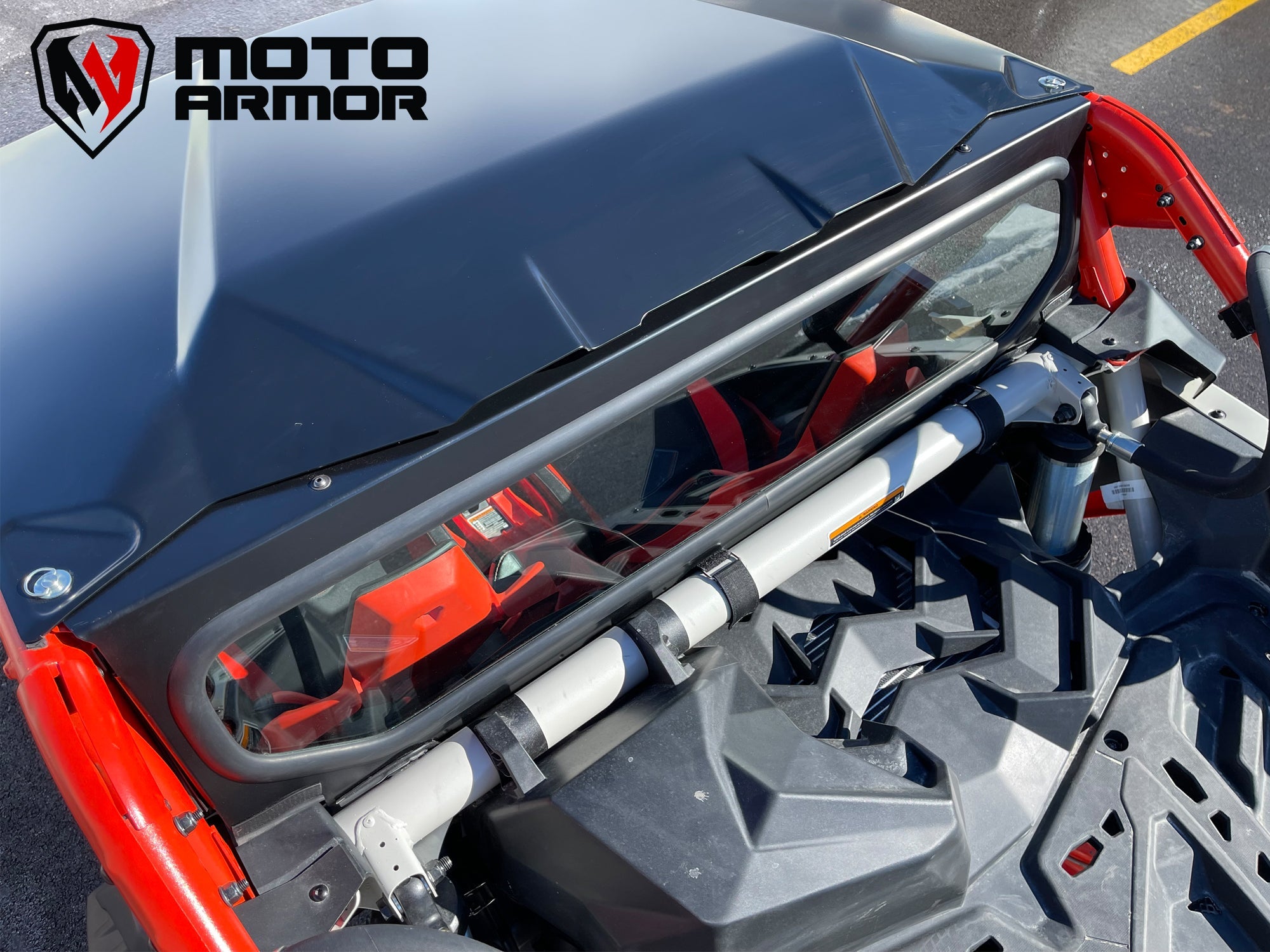 Photo of Maverick X3 Rear Glass Windshield by Moto Armor - Premium for UTVs / Side by Sides
