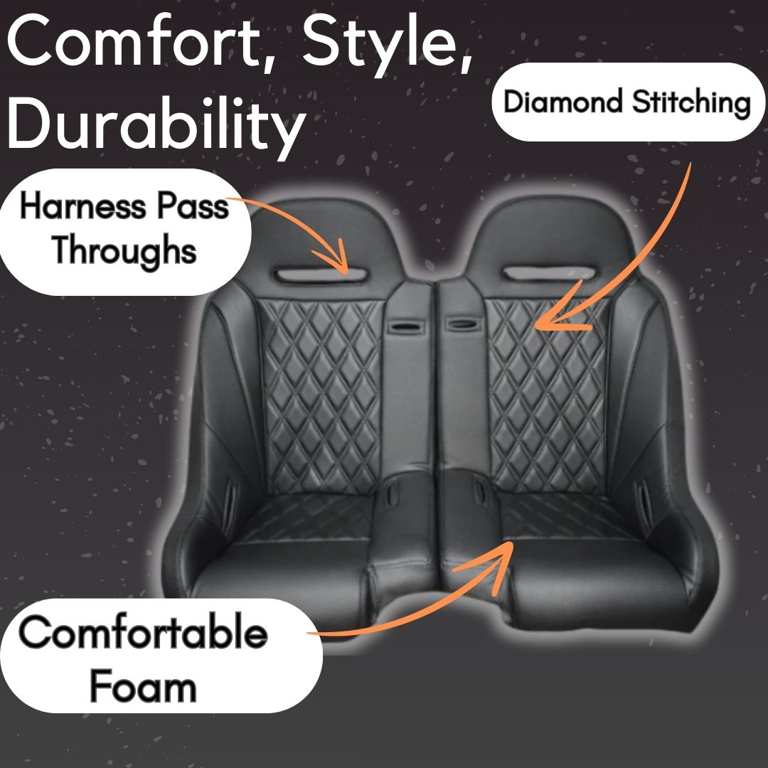 Photo of Apex Front/Rear Split UTV Bench Seat by Aces Racing - Premium Seats & Accessories for UTVs / Side by Sides