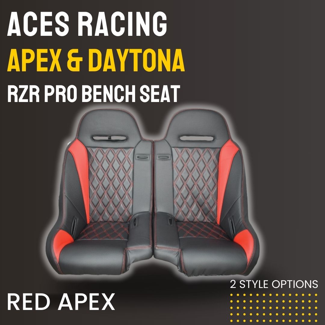 Photo of Polaris RZR Pro Rear Bench Seat (2020+) by Aces Racing - Premium Seats & Accessories for UTVs / Side by Sides