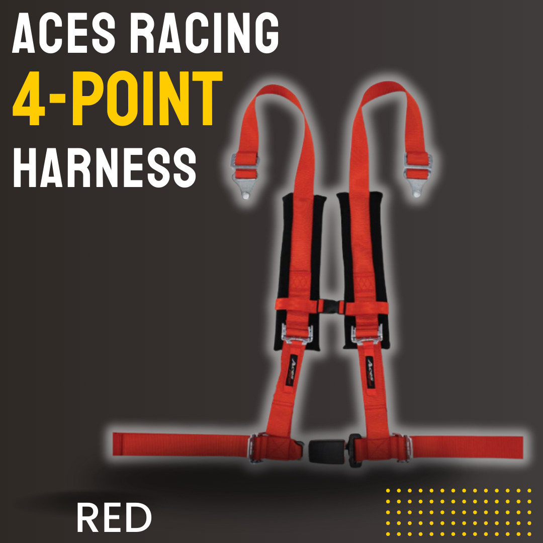 Photo of 4-Point Harness Seat Belt (2" Auto Buckle) by Aces Racing - Premium Harnesses for UTVs / Side by Sides