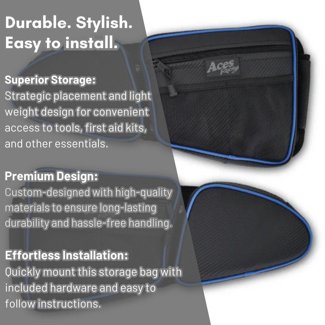 Photo of Polaris RZR 1000/Turbo Front Door Bags by Aces Racing - Premium Storage for UTVs / Side by Sides