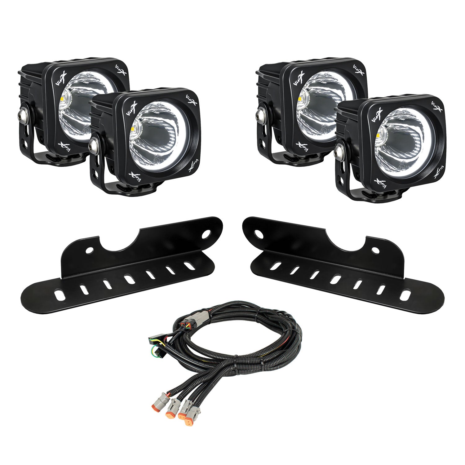 Photo of 2017-2020 Ford F-150 Raptor LED Halo Fog Light Kit With Optimus Halo Lights by Vision X Off-Road - Premium Vehicle Specific Kit for UTVs / Side by Sides