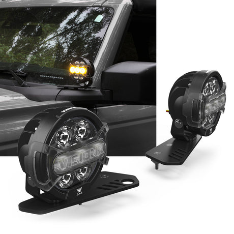 Photo of A Pillar LED Light Kit - Ford Bronco 2021 + by Vision X Off-Road - Premium Vehicle Specific Kit for UTVs / Side by Sides