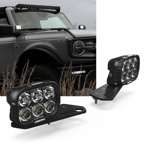 Photo of A Pillar LED Light Kit - Ford Bronco 2021 + by Vision X Off-Road - Premium Vehicle Specific Kit for UTVs / Side by Sides
