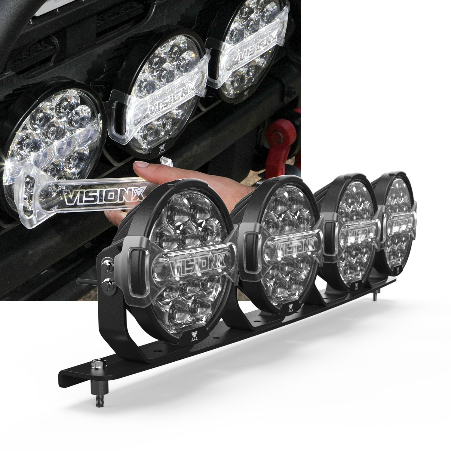 Photo of Front Bumper LED Light Kit - Ford Bronco 2021 + by Vision X Off-Road - Premium Vehicle Specific Kit for UTVs / Side by Sides