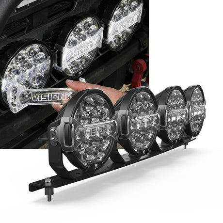 Photo of Front Bumper LED Light Kit - Ford Bronco 2021 + by Vision X Off-Road - Premium Vehicle Specific Kit for UTVs / Side by Sides