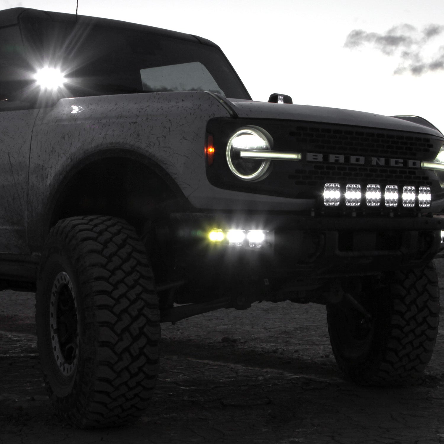 Photo of Fog Pocket LED Light Kit - Steel Bumper - Ford Bronco 2021 + by Vision X Off-Road - Premium Vehicle Specific Kit for UTVs / Side by Sides