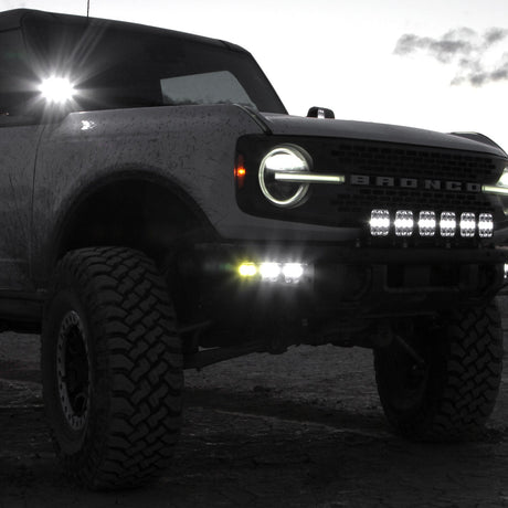 Photo of Fog Pocket LED Light Kit - Steel Bumper - Ford Bronco 2021 + by Vision X Off-Road - Premium Vehicle Specific Kit for UTVs / Side by Sides