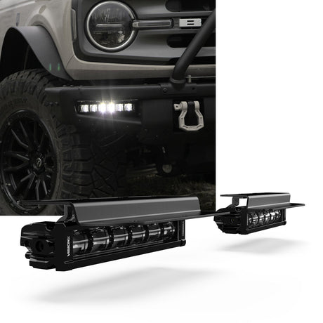 Photo of Fog Pocket LED Light Kit - Steel Bumper - Ford Bronco 2021 + by Vision X Off-Road - Premium Vehicle Specific Kit for UTVs / Side by Sides