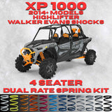 Polaris RZR XP 1000 Highlifter 4-Seater Dual Rate Spring Kit - Walker Evans Shocks (2014+)