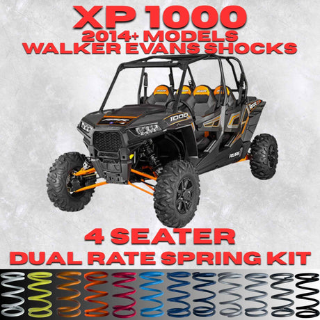 Polaris RZR XP 1000 4-Seater Dual Rate Spring Kit - 80% Better Ride + 2-3 Inch Lift (2014+)