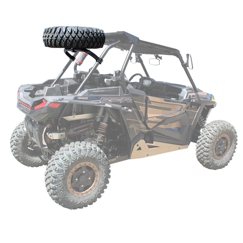 Photo of Polaris RZR XP Above the Roof Spare Tire Mount by Factory UTV - Premium Spare Tire Mounts for UTVs / Side by Sides