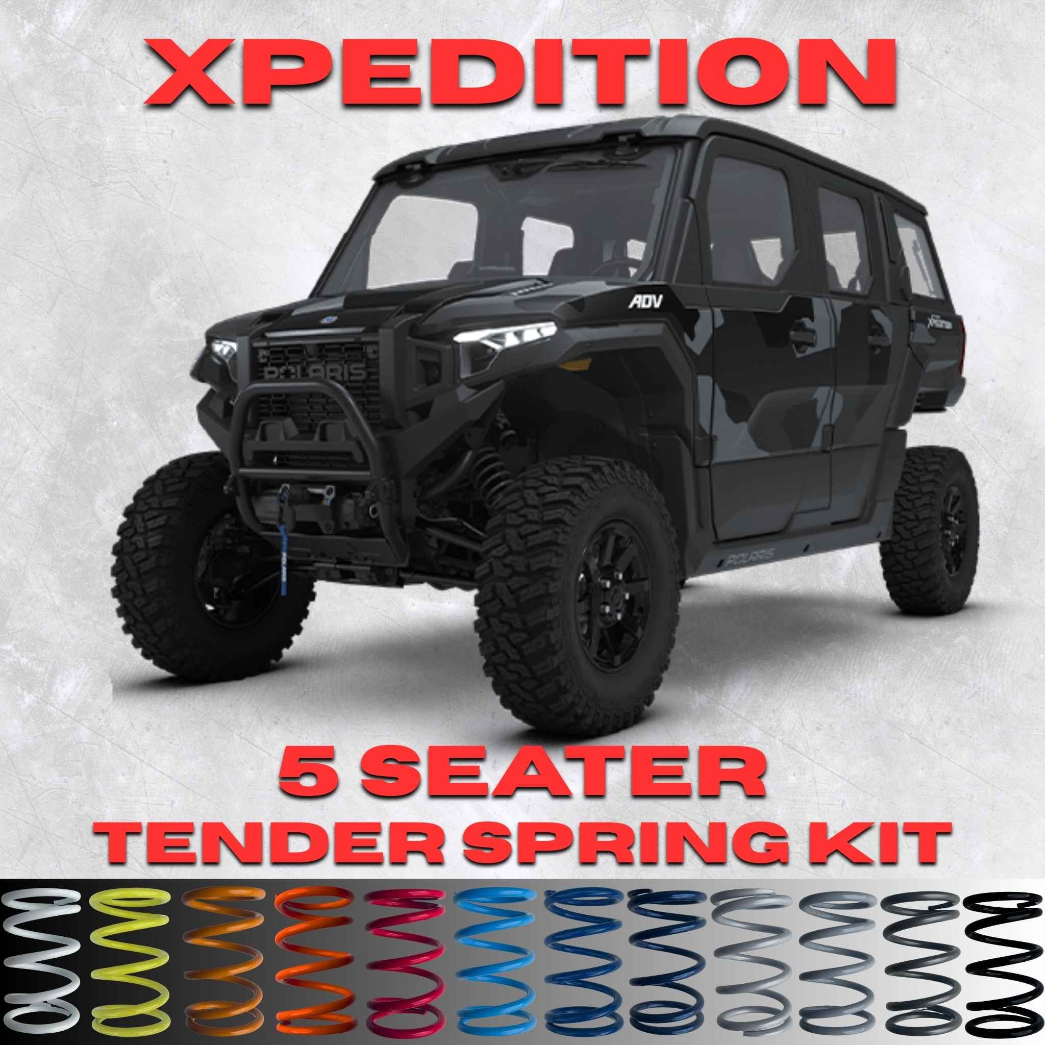 AllThingz UTV Polaris XPEDITION 5 Seater Tender Spring Kit - 2-3" Lift + 80% Better Ride (All Models)