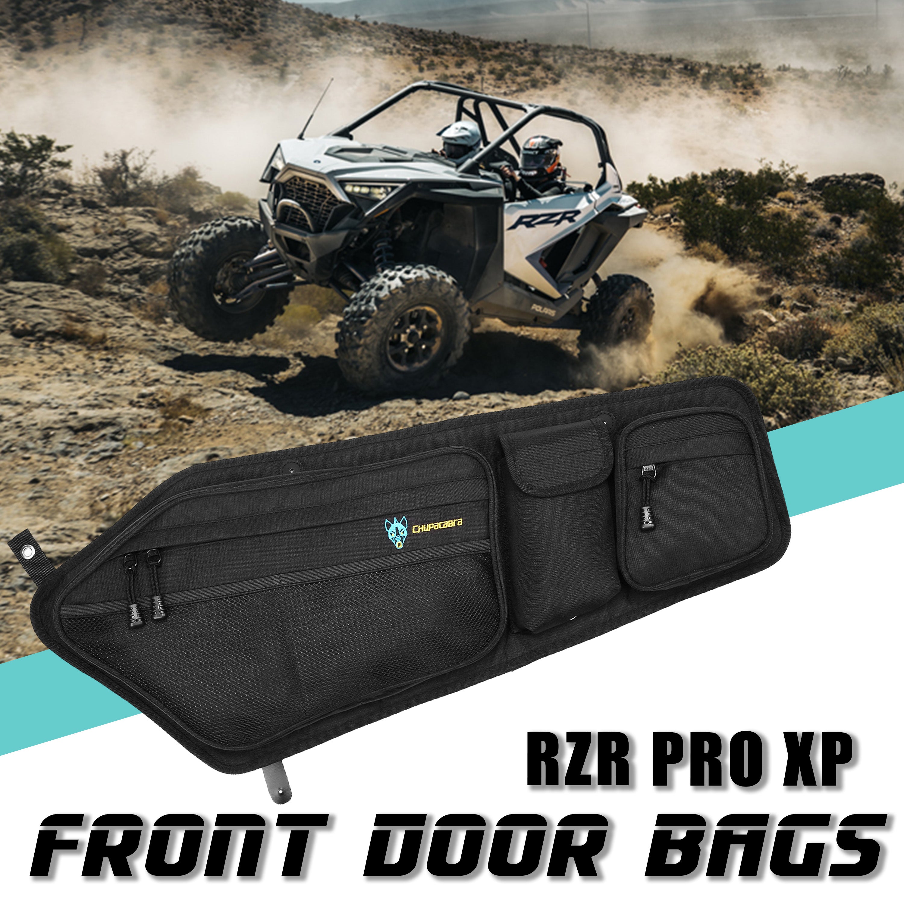 RZR PRO XP / PRO R / TURBO R Front Door Bags - Weather-Resistant Storage + Easy Access (2020-2024)