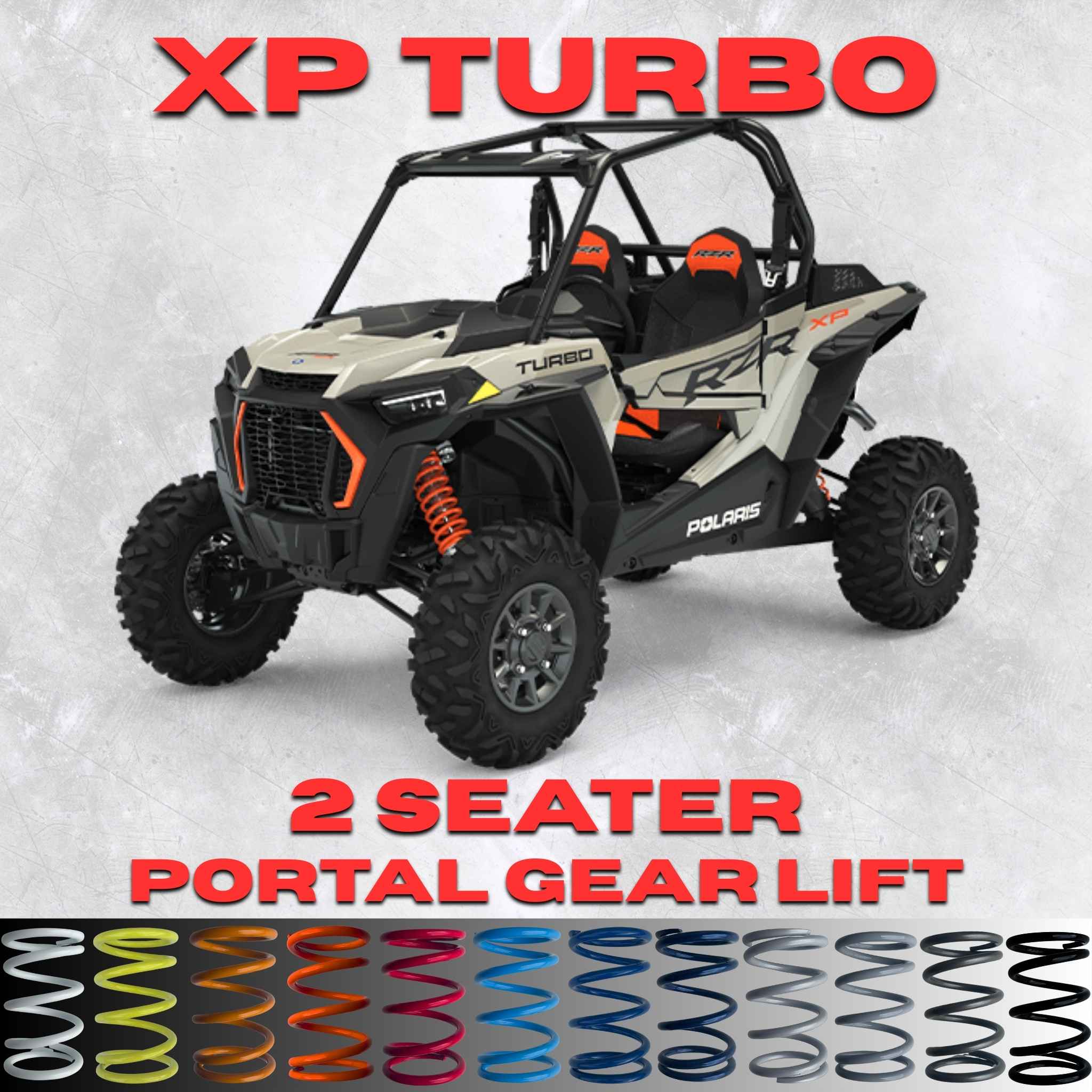 Polaris RZR XP Turbo 2 Seater Portal Gear Lift Spring Kit - Heavier-Rated Springs + 2-3