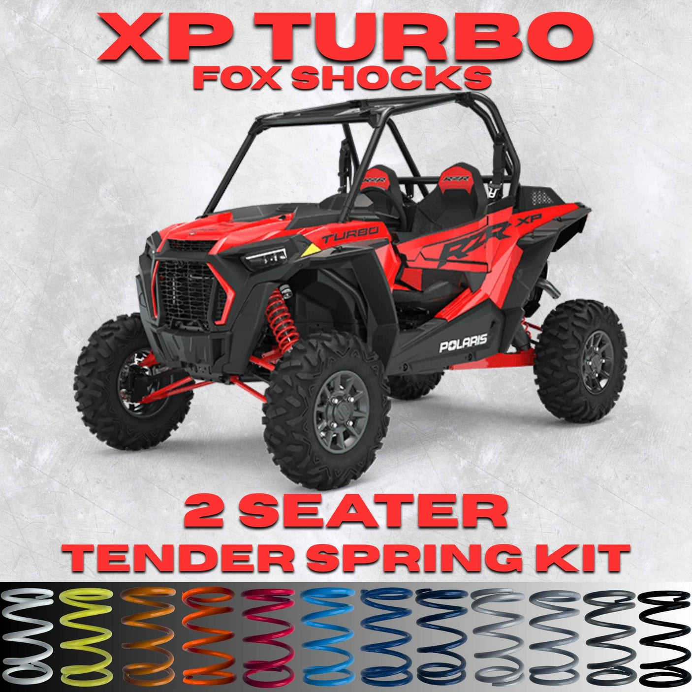 AllThingz UTV Polaris RZR XP 1000 Tender Spring Kit - 2-3" Lift + 80% Better Ride (Fox Shocks) (2020+)