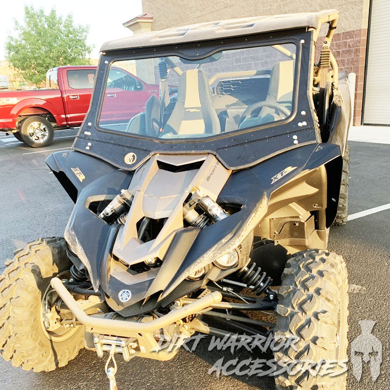 Photo of Dirt Warrior Accessories - Yamaha YXZ Front Glass Windshield 2019+ by Dirt Warrior Accessories - Premium WINDSHIELD for UTVs / Side by Sides
