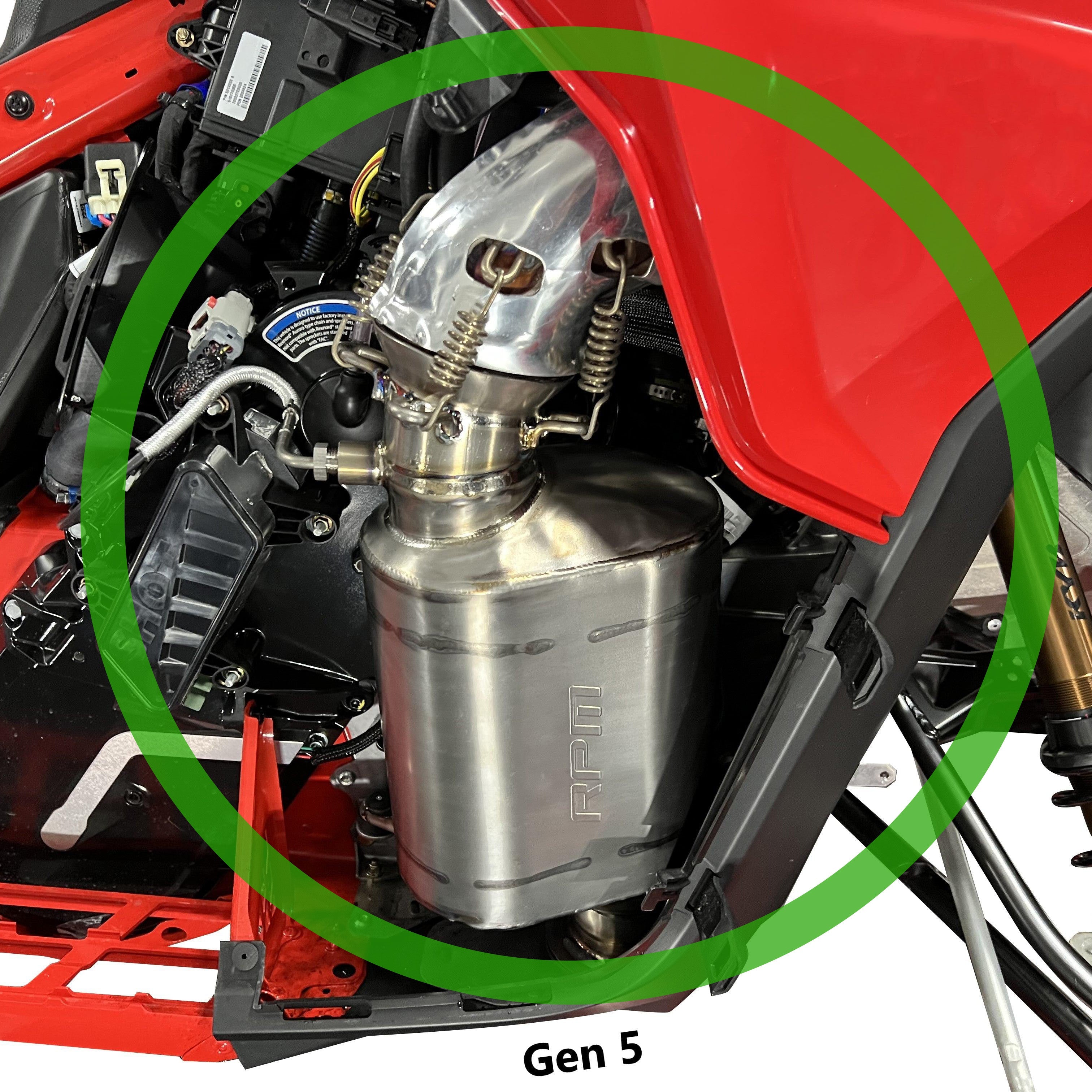 Photo of RPM SXS RPM Gen 5 2023-2025 Ski-Doo / Lynx 850 Turbo Q-Muf Chambered Titanium Muffler by RPM SXS - Premium for UTVs / Side by Sides