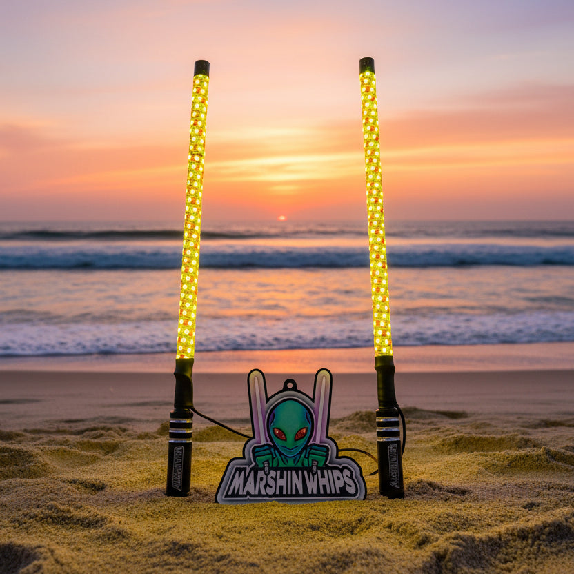 Photo of V2 Black Out LED Whip Set: The Ultimate Stealth by Marshin Whips - Premium for UTVs / Side by Sides