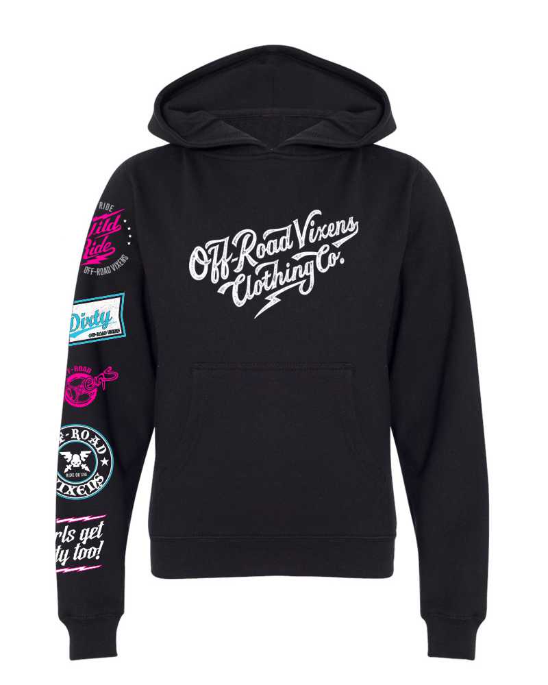Photo of Youth Rewind 2.0 Hoodie by OFF-ROAD VIXENS CLOTHING CO. - Premium Youth for UTVs / Side by Sides