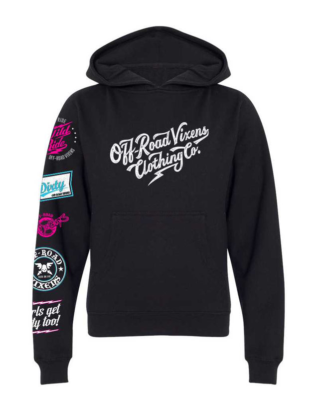 Photo of Youth Rewind 2.0 Hoodie by OFF-ROAD VIXENS CLOTHING CO. - Premium Youth for UTVs / Side by Sides