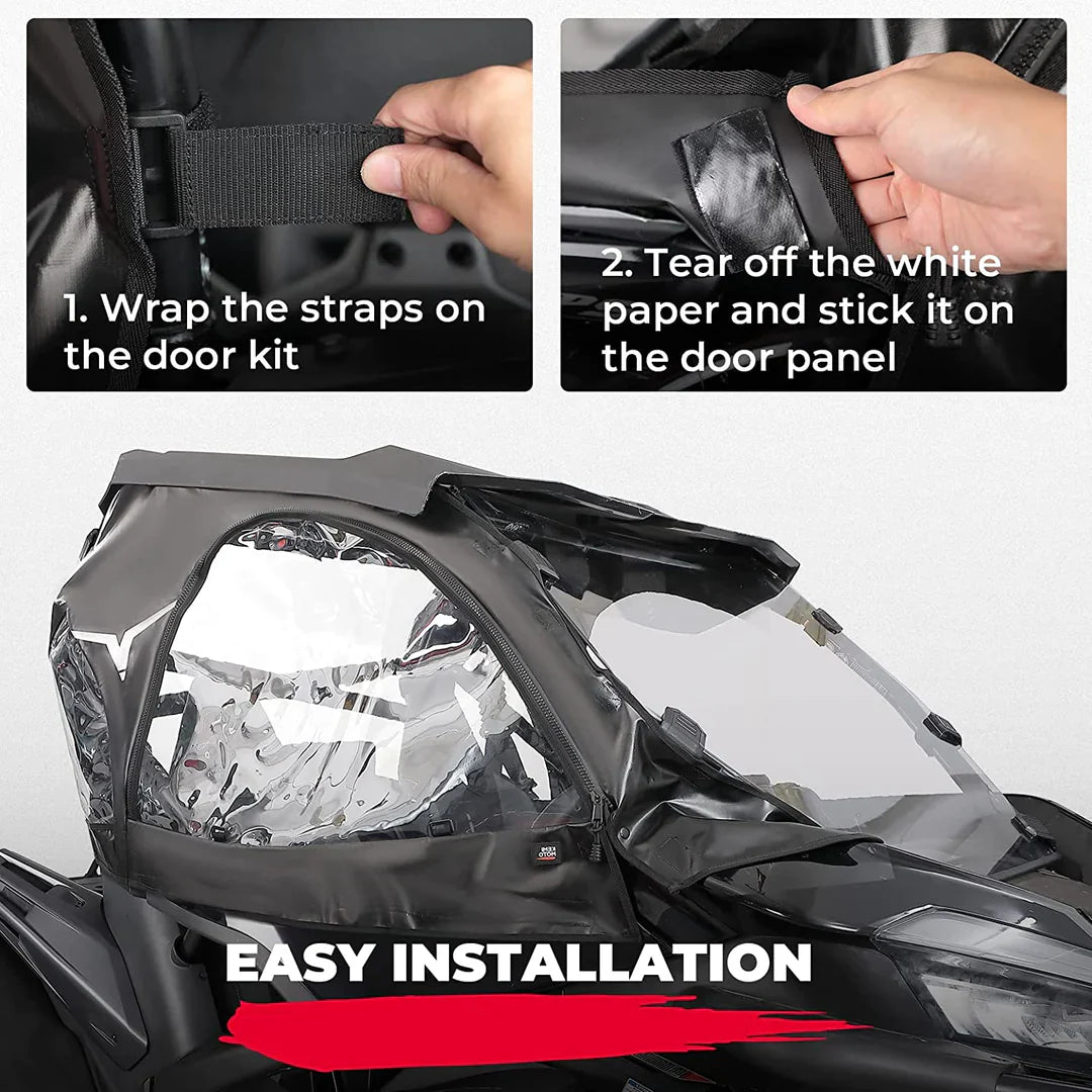 Photo of Lower Doors Inserts & Soft Cab Enclosures for CFMOTO ZForce 950 by Kemimoto - Premium for UTVs / Side by Sides