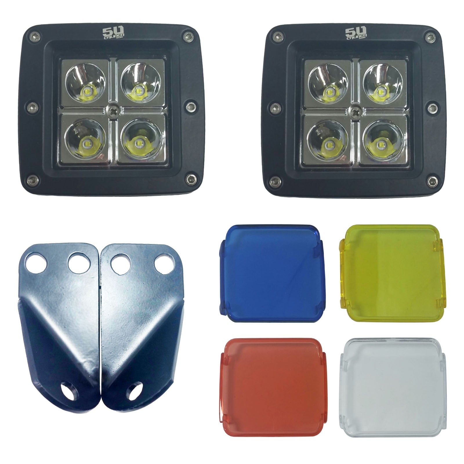 Photo of Yamaha YXZ 1000R A-Pillar Pod Light Mount Brackets by 50 Caliber Racing - Premium Light Pods for UTVs / Side by Sides
