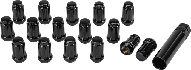 Photo of 16/PK 12MMX1.25 TAPERED LUG NUTS 60' SPLINED BLACK by SEDONA - Premium Wheel Components for UTVs / Side by Sides