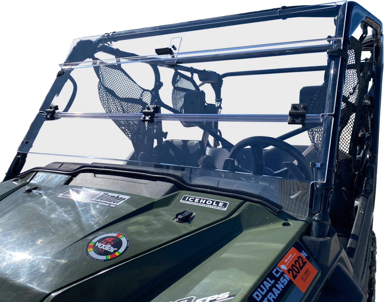 Photo of Folding Windshield for Honda Talon and Can-Am Commander Off-Road Vehicles by OPEN TRAIL - Premium Windshield/Windscreen for UTVs / Side by Sides