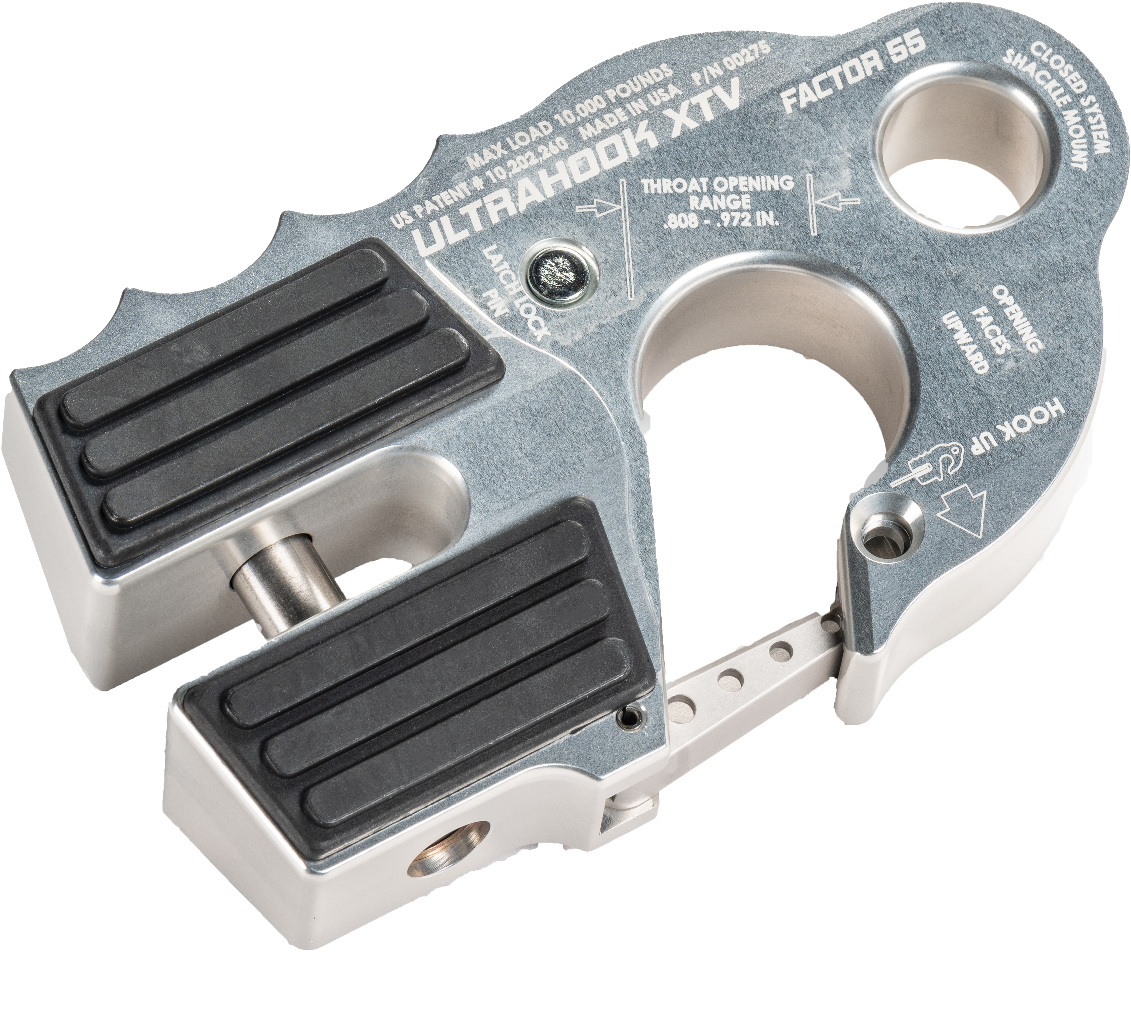 Photo of ULTRAHOOK XTV WINCH SHACKLE MOUNT SILVER by FACTOR 55 - Premium Winch for UTVs / Side by Sides