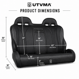 Maverick Sport Max Rear Bench with Harnesses - Comfortable + Safe (2019+)