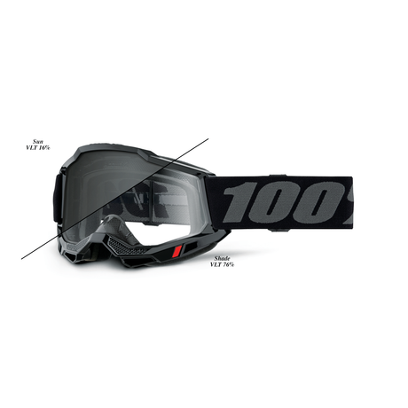 100% Accuri 2 OTG Desert Goggles - Black Clear/Smoke Photochromatic