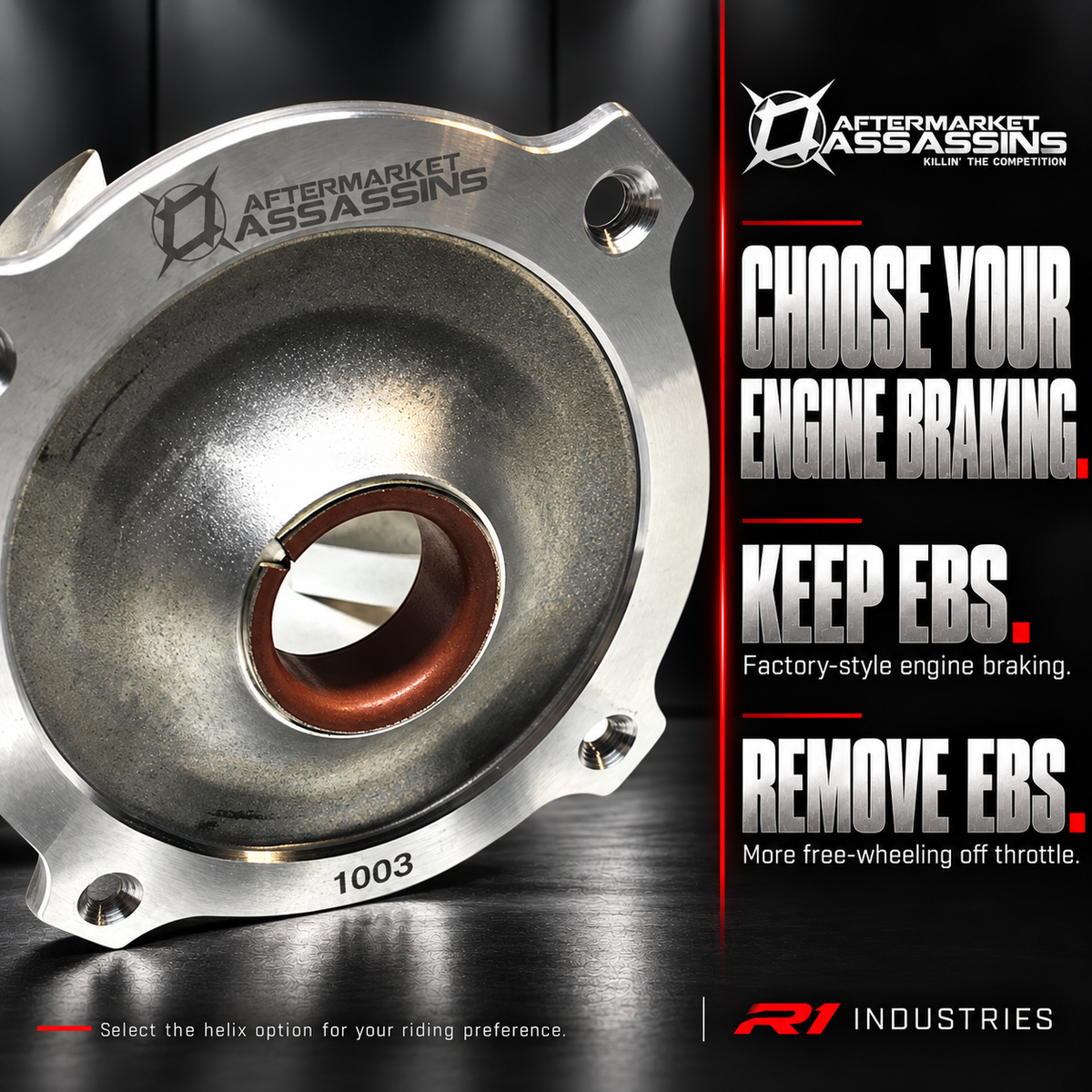 Custom-cut helix detail and engine braking choices for General S2 kit 102-1010