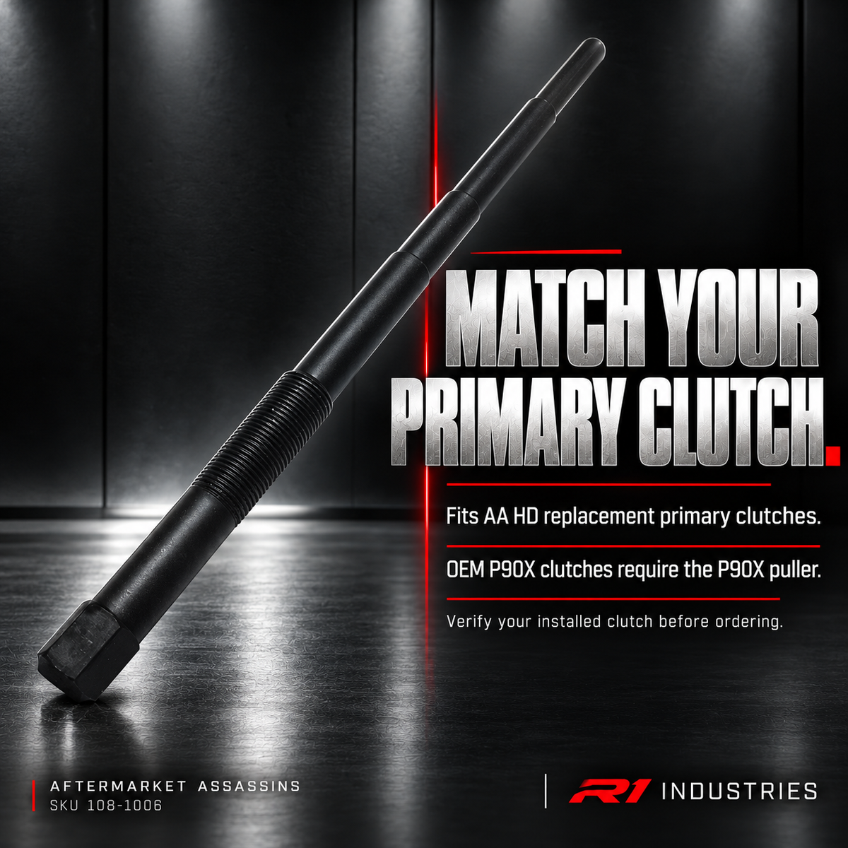 Aftermarket Assassins puller 108-1006 compatibility with AA HD primary clutches and OEM P90X exclusion