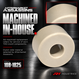 AA-machined TIED clutch roller 108-1025 shoulder and bore detail