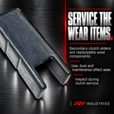Fork-end detail of replaceable Polaris secondary clutch slider