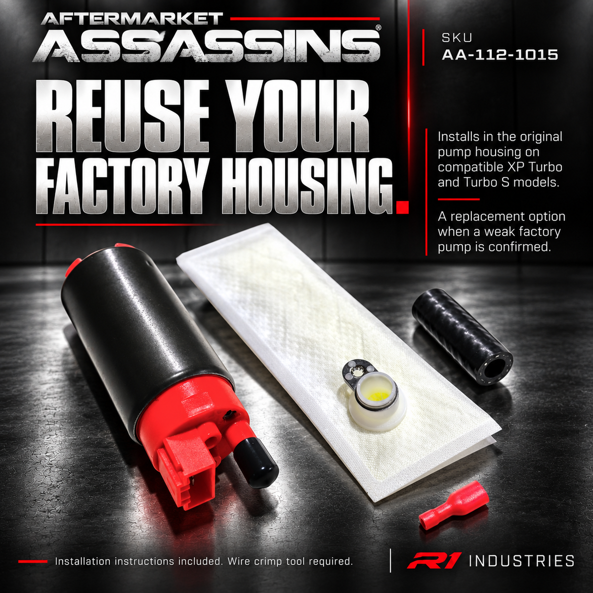 Fuel pump AA-112-1015 for original housing in compatible XP Turbo and Turbo S models