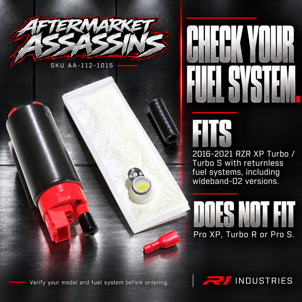 2016-2021 XP Turbo and Turbo S returnless fuel system compatibility and exclusions for AA-112-1015