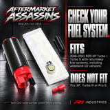 2016-2021 XP Turbo and Turbo S returnless fuel system compatibility and exclusions for AA-112-1015