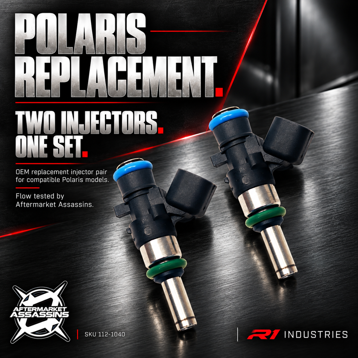 Aftermarket Assassins Polaris OEM replacement injector pair 112-1040