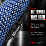 Outerwear seam and fabric tag detail on Xpedition air filter