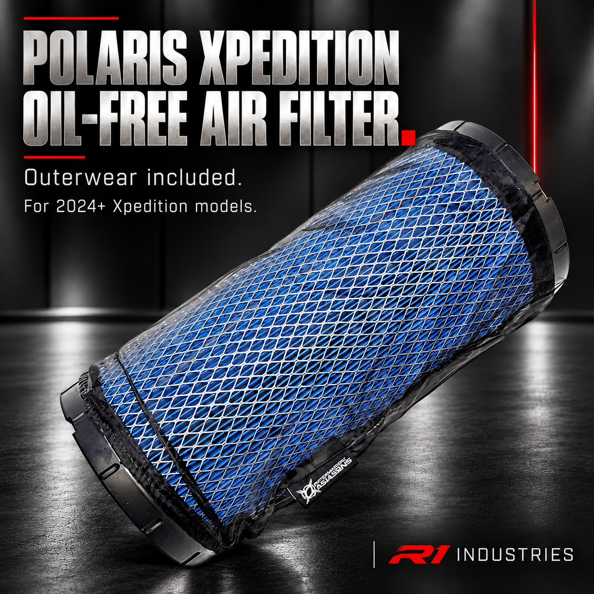 2024 and newer Polaris Xpedition oil-free air filter with outerwear