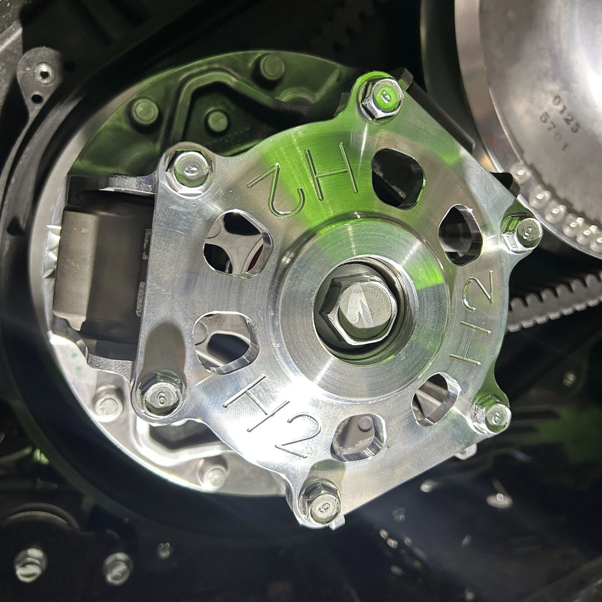 2026+ Kawasaki Teryx H2 Overdrive Revolver Clutch Plate installed or alternate view