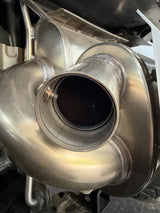 2.5-inch dB Killer quiet core installed in exhaust outlet