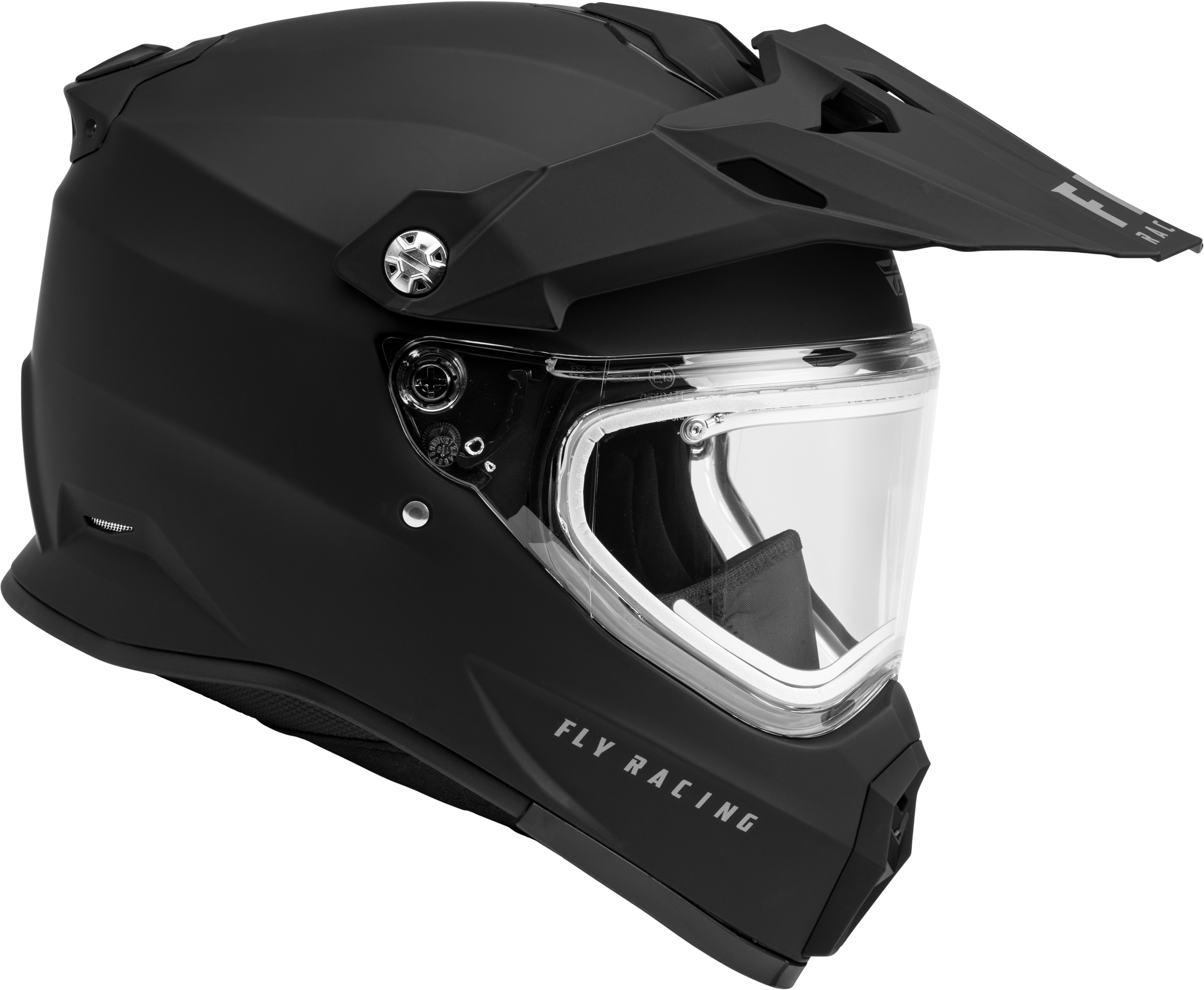 Photo of TREKKER CW SOLID HELMET ELEC SHLD MATTE BLACK XS by FLY RACING - Premium Helmets for UTVs / Side by Sides